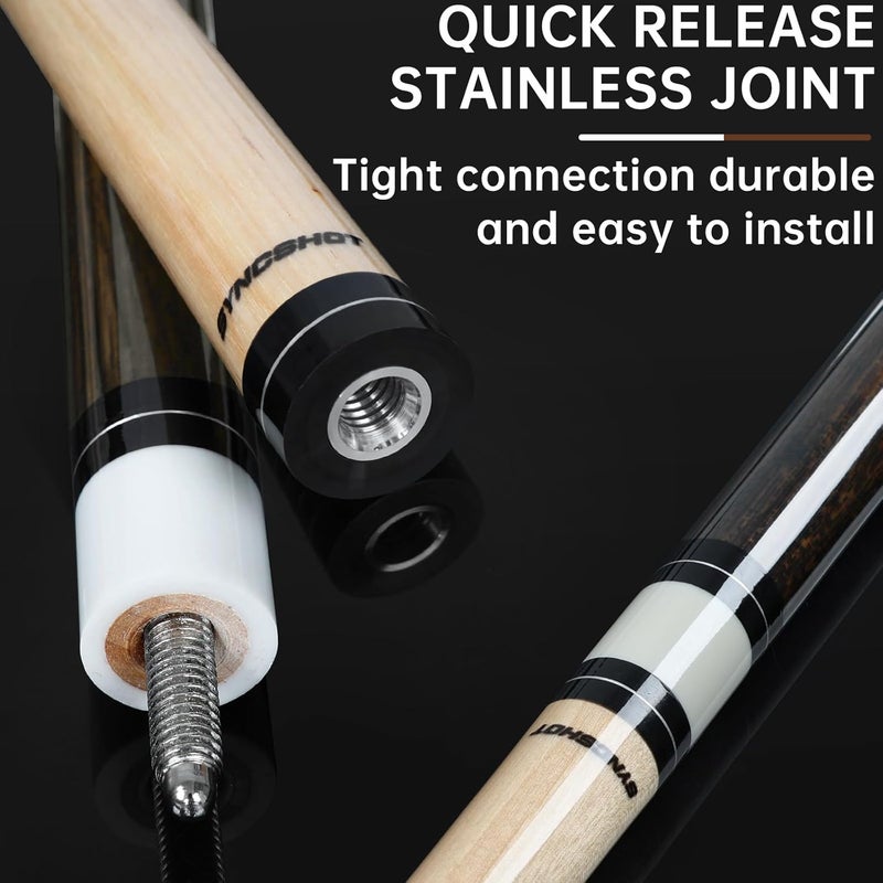 SYNCSHOT Store Pool Cues Set of 5 / 1, Pool Sticks for Adults 58 Inch 18 19 20 21Oz Maple Wood Billiards Cue Sticks, 5 Different Colors For Professional Billiard Players Bars Home Hall Table Sport - Image 3